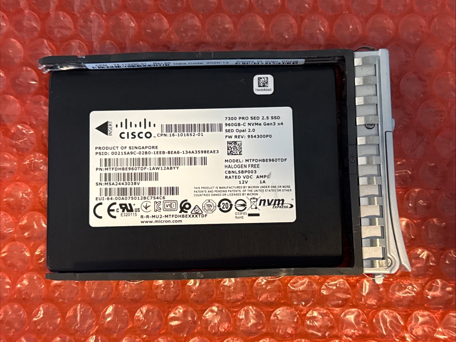 Cisco/Micron MTFDHBE960TDF  960GB SAS Hard Drive for UCS  #S-457