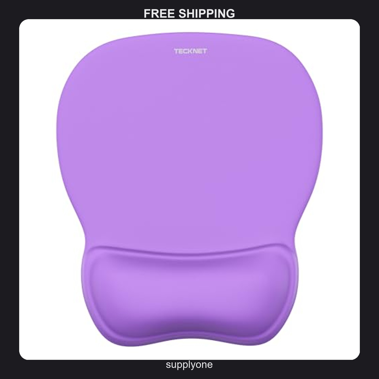 TECKNET Gel Ergonomic Mouse Pad Wrist Rest Non-Slip PU Base Purple