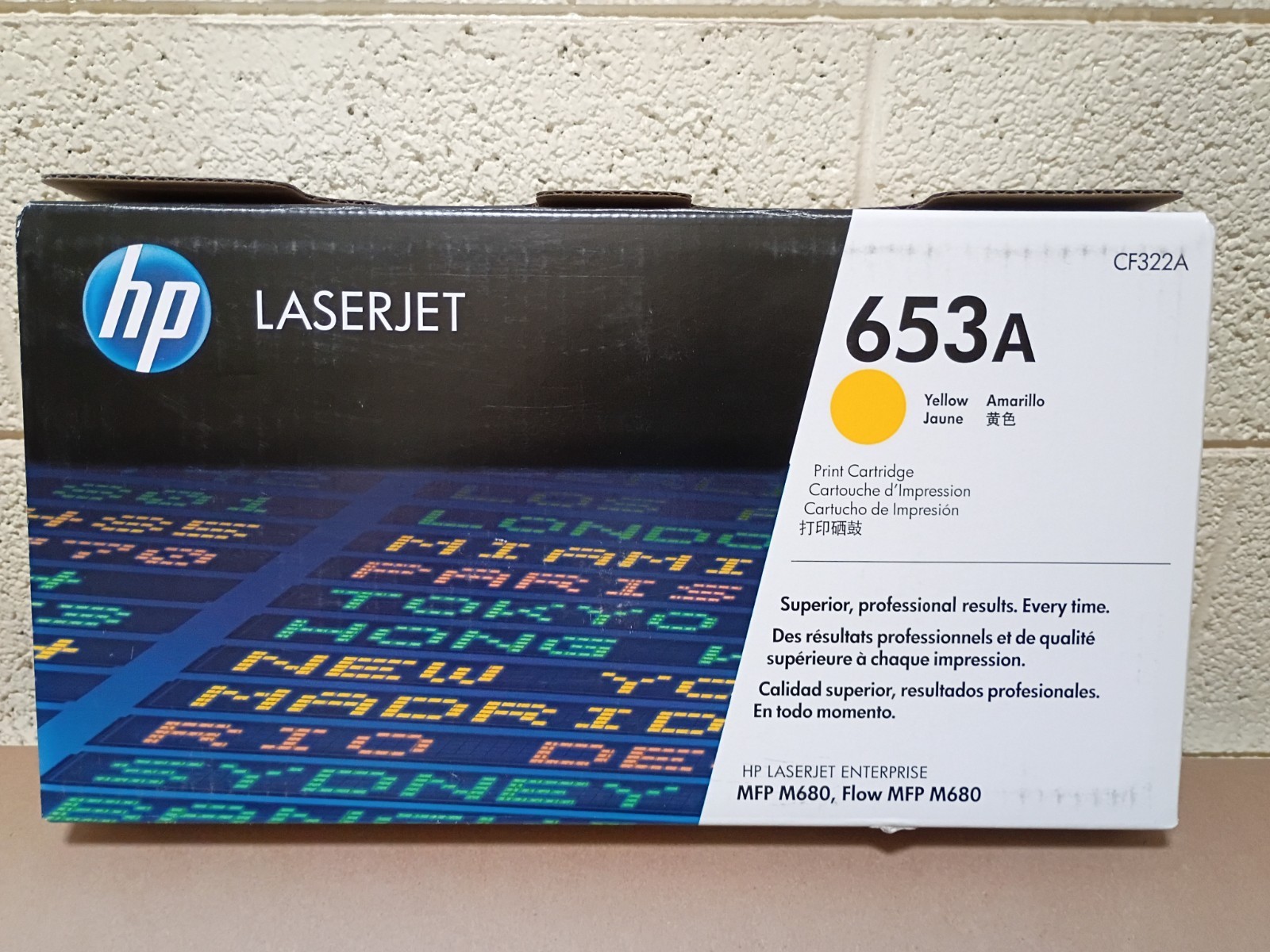 HP CF322A Yellow 653A  LaserJet Toner Cartridge  Open Box, Sealed bag