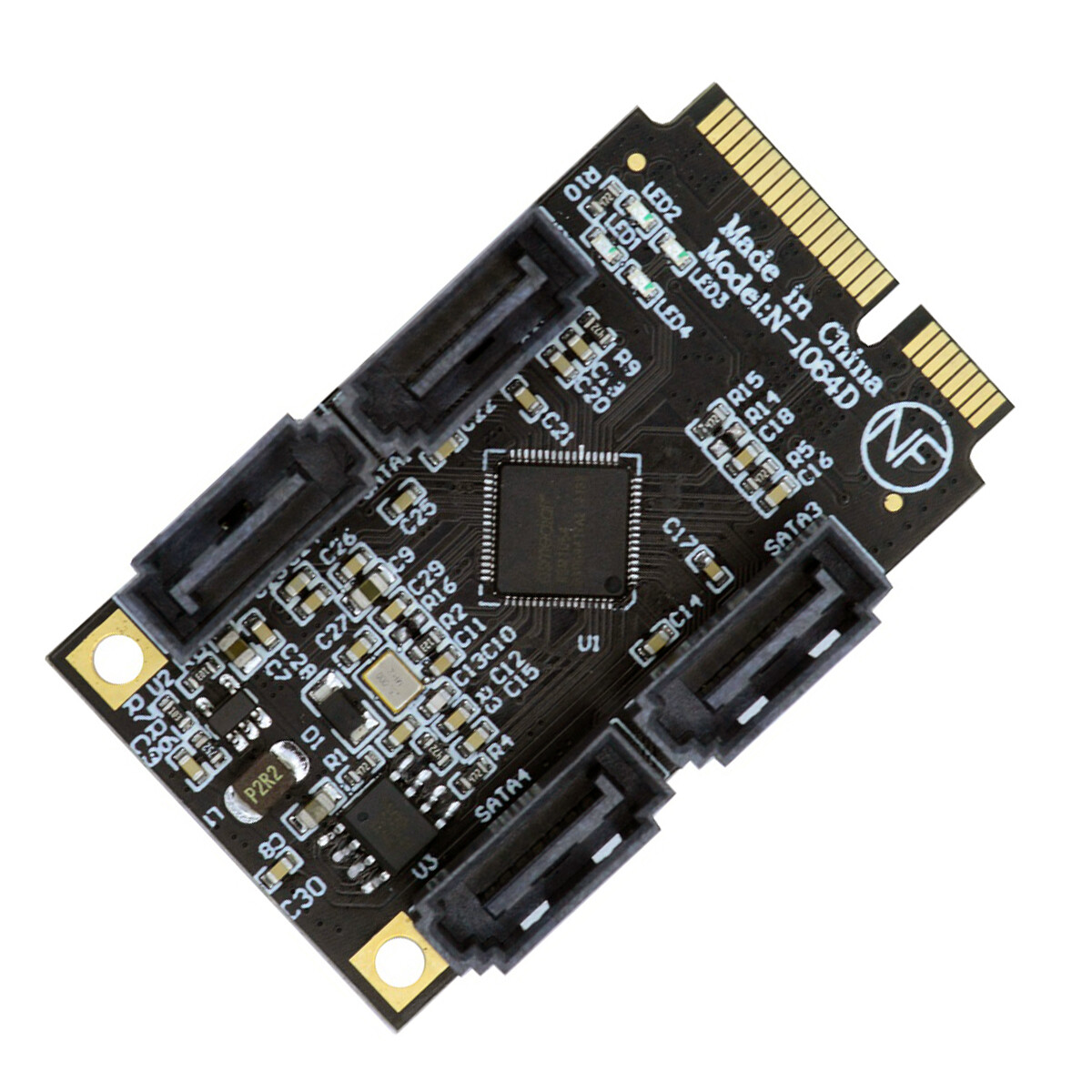 Mini PCI-E PCI Express Converter to SATA 3.0 Four Ports 6Gbps Hard Drive SSD