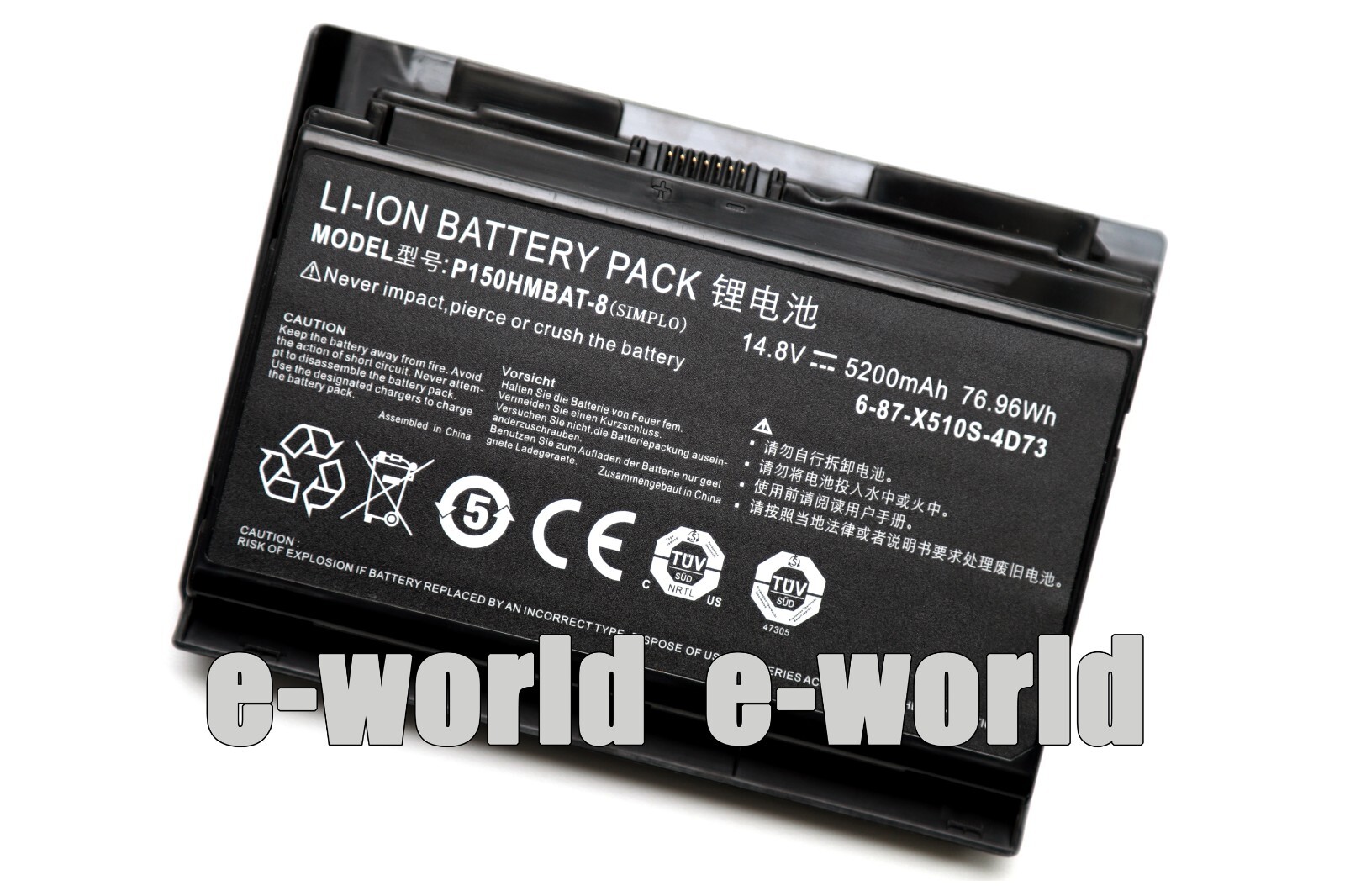 Genuine P150HMBAT-8 Battery for CLevo P151HM Sager NP8150 NP8130 6-87-X510S-4D72