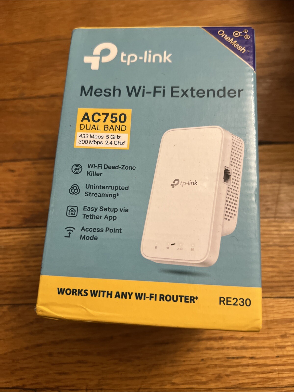 New TP-Link RE230 Mesh Wi-Fi Range Extender AC750 Dual Band New Sealed
