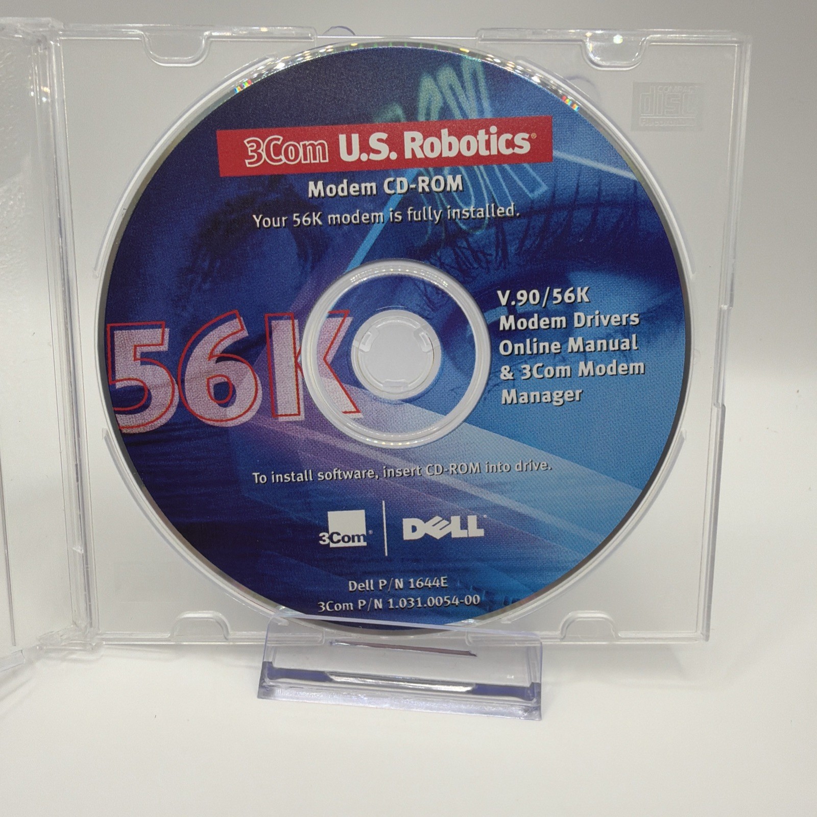 PC Software CD 3Com U.S. Robotics 56K Modem Driver & Manual V.90/56K -Disc Only