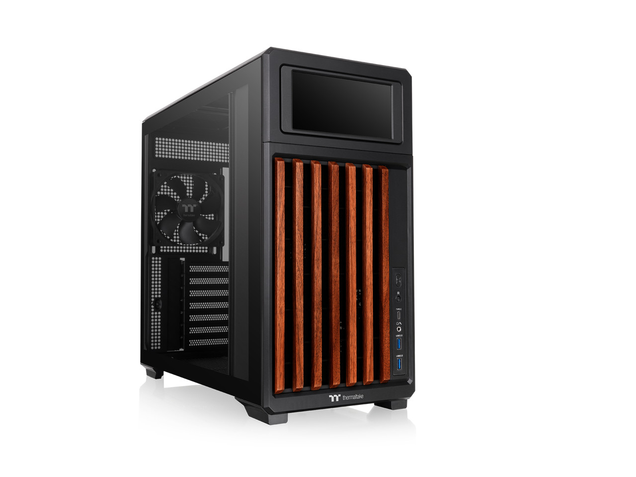 Thermaltake TR300 WS; Preinstalled 6.0 Inch LCD Screen; Wood Trim; Mid Tower;
