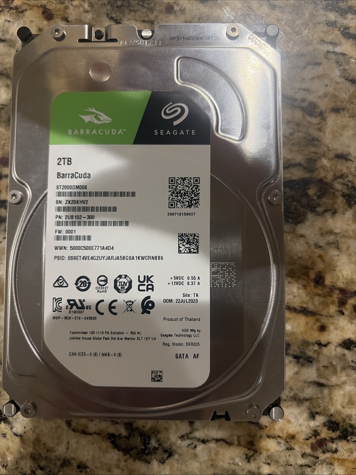 Seagate Barracuda Hard drive-For Parts
