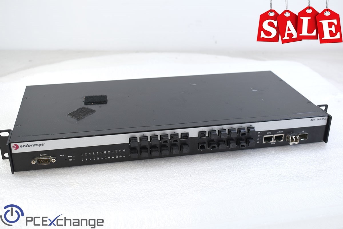 Enterasys / Extreme Networks A2H124-24FX 24-PORT P0973BJ ETHERNET SWITCH