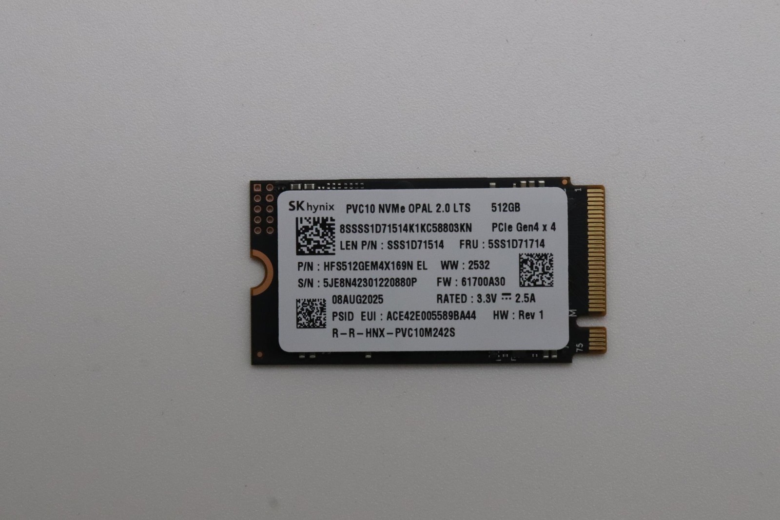 5SS1D71714 512GB M.2 2242 LTS PCIe4x4 SKH OP