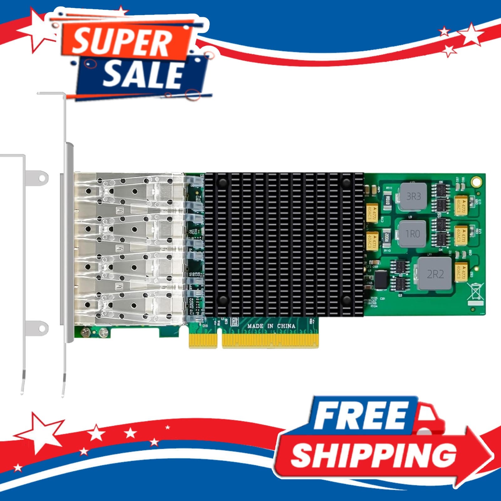 ST7322 Quad Port 10GbE SFP+ OVERSTOCK PCIe 3.0 x8 Server Network Adapter