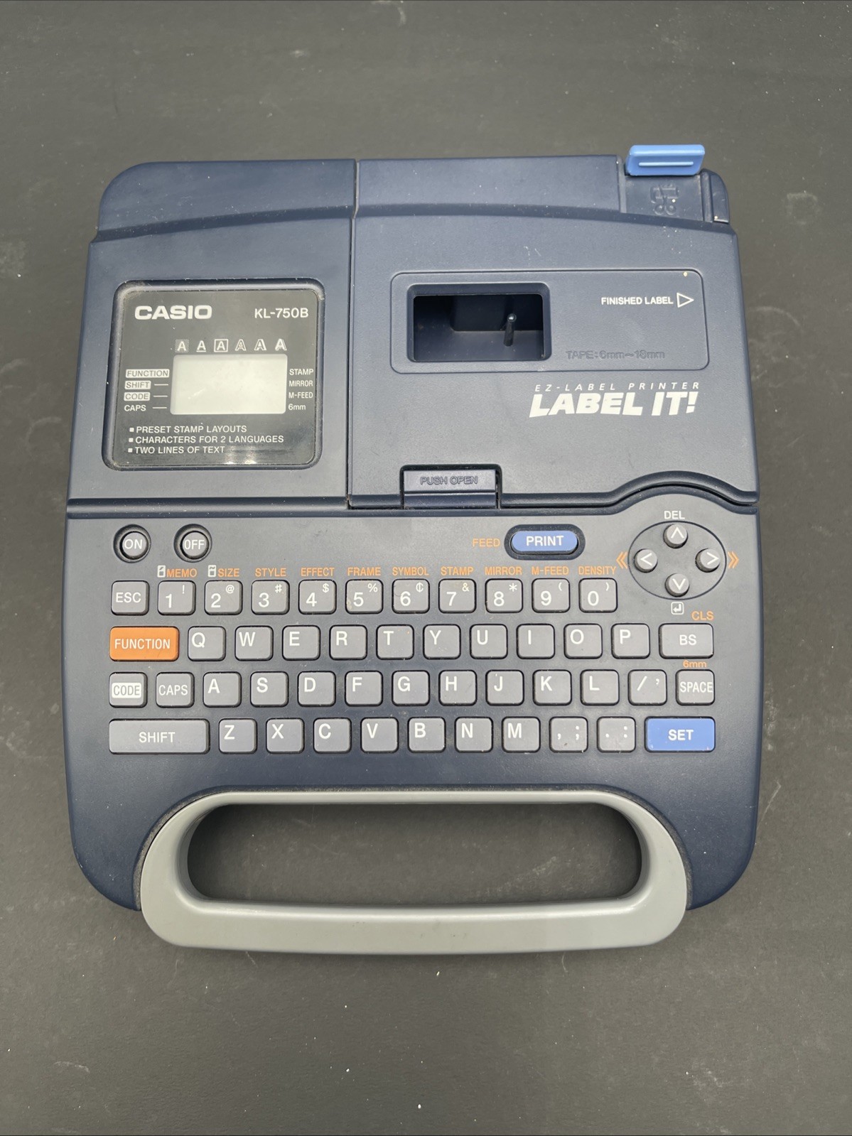 Casio KL-750B Label Thermal Printer / Label Maker EZ-Label Printer Label It