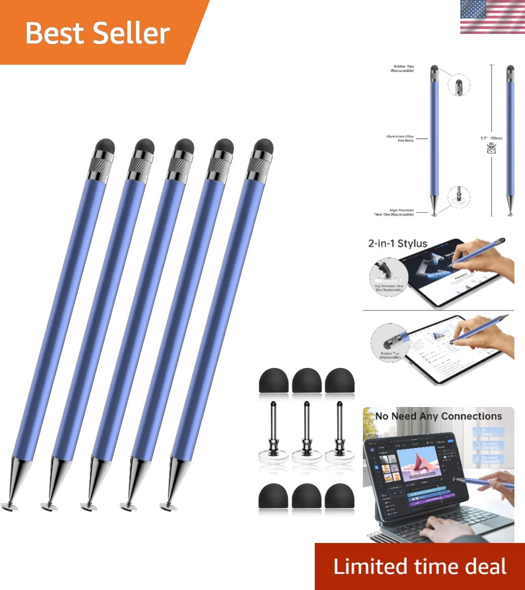Stylus5 Pcs,2-in-1 Stylus Pen for Touchscreen,Stylus Pen | Metal Barrel,Suita...