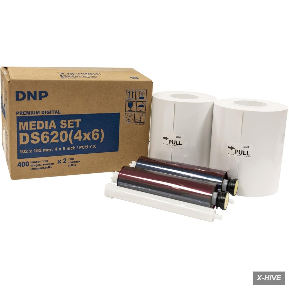 DNP 4X6" Dye Sub Media for DS620A Printer,400 Prints per Roll,2 Piece
