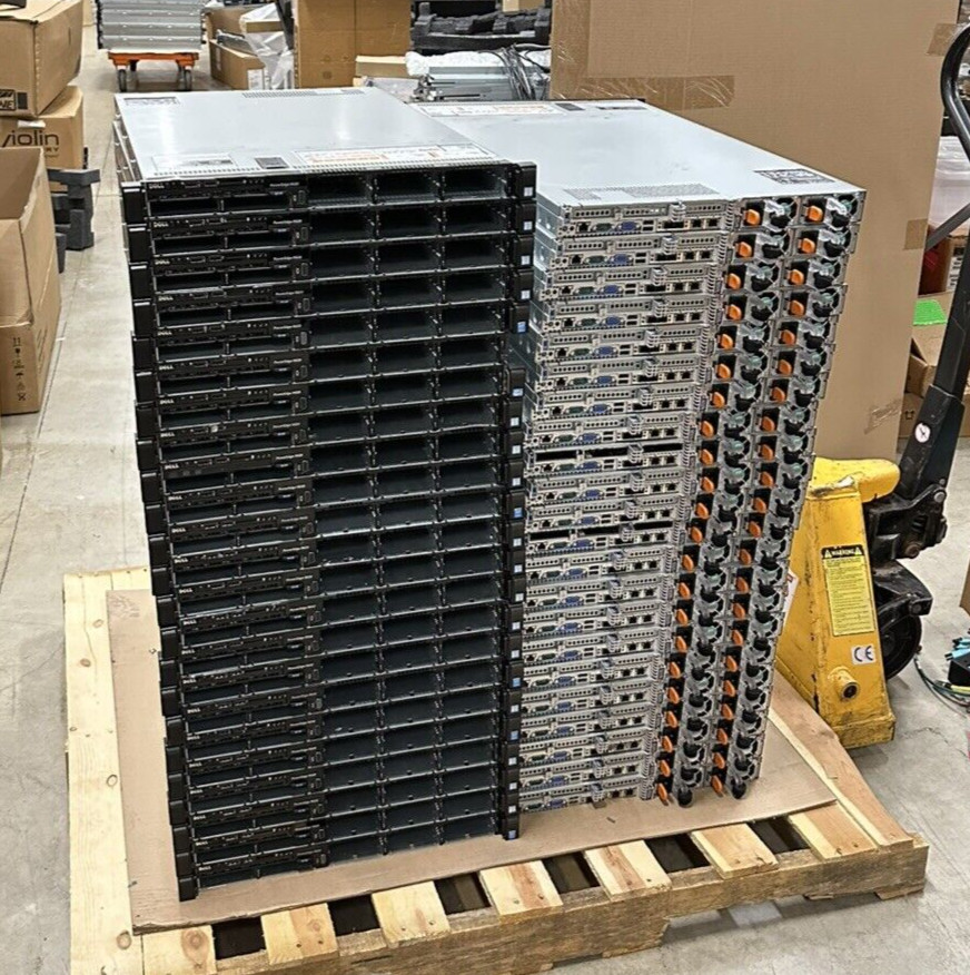 Lot of 20 Dell R630 32GB RAM 2x Xeon E5-2660V4 CPU 1100w PSU H730P iD8 Ent RPS