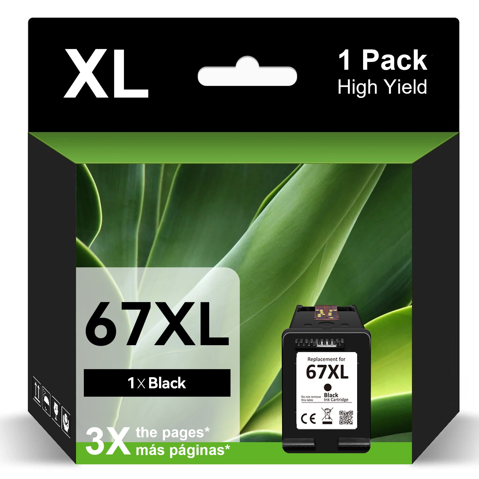 67XL Ink Cartridge for HP 67 Ink Deskjet 2800e 2755e 4100e 4155e Envy 6010 6055e