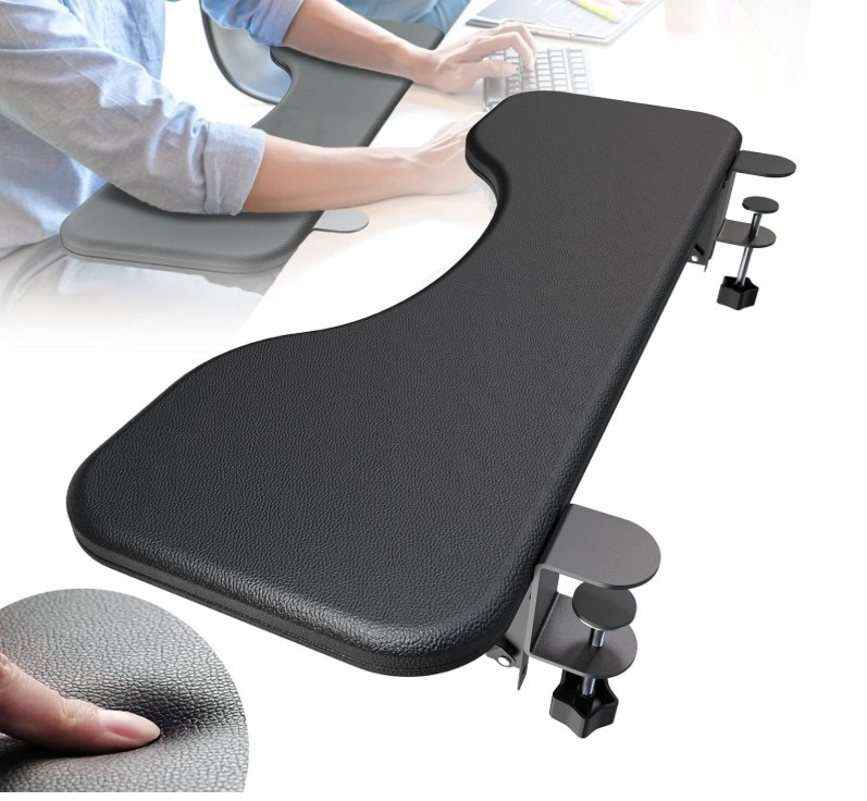 NODOCA Desk Wrist Rest Ergonomic Clamp-On Keyboard Armrest Black – Open Box