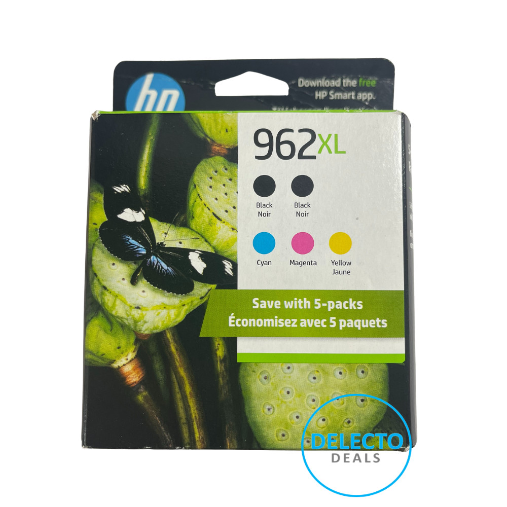GENUINE 5-PACK HP 962XL BLACK & COLOR INK OFFICEJET PRO 9020 SEALED Box 2026