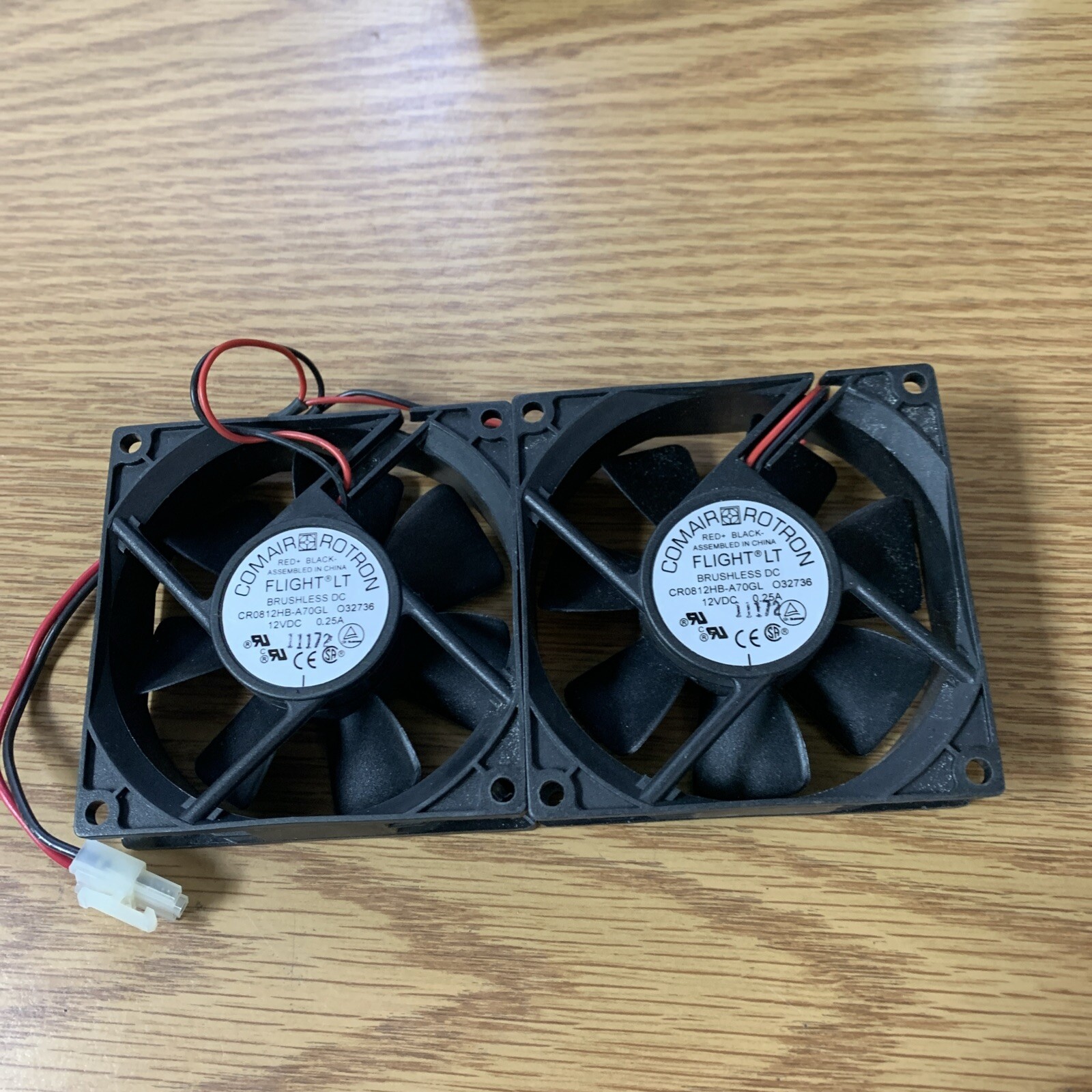 Lot Of 2 COMAIR ROTRON CR0812HB-A70GL 032736 BRUSHLESS DC FLIGHT LT FAN See Pics