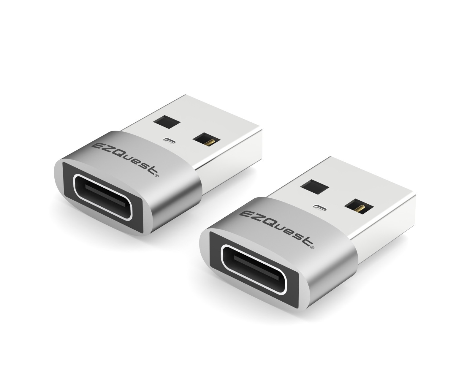 EZQUEST USB-C (Female) to USB-A (Male) Mini Adapter [2 Pack] NEW