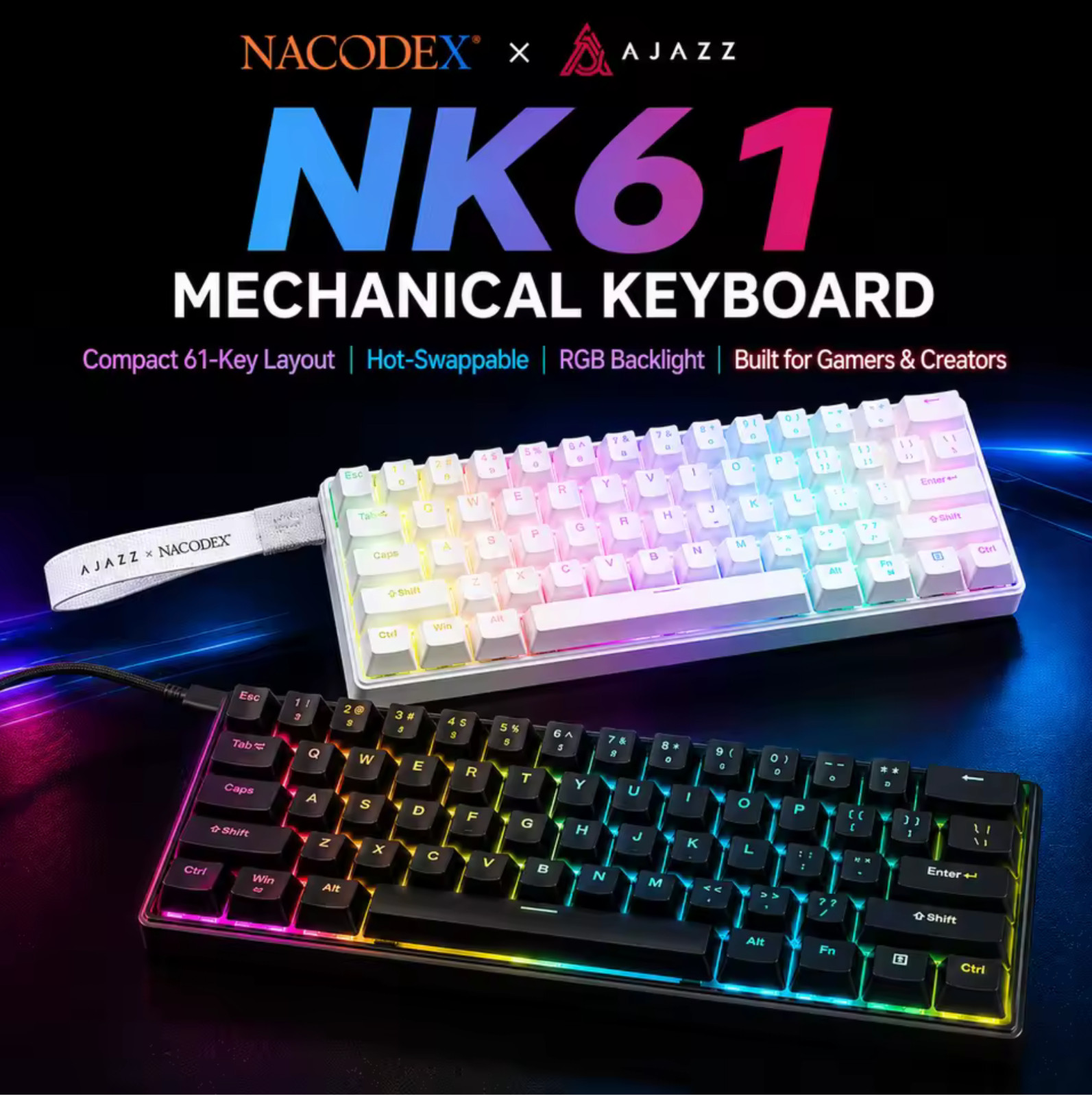 AJazz Nk61 Mechanical Wired Gaming Keyboard