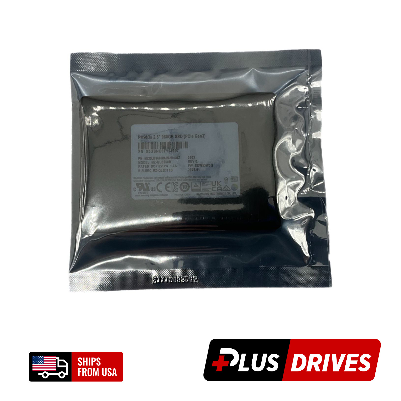 NEW Samsung PM983a 960GB NVMe 2.5" U.2 Gen3 Enterprise SSD Drive MZ-QLB960B