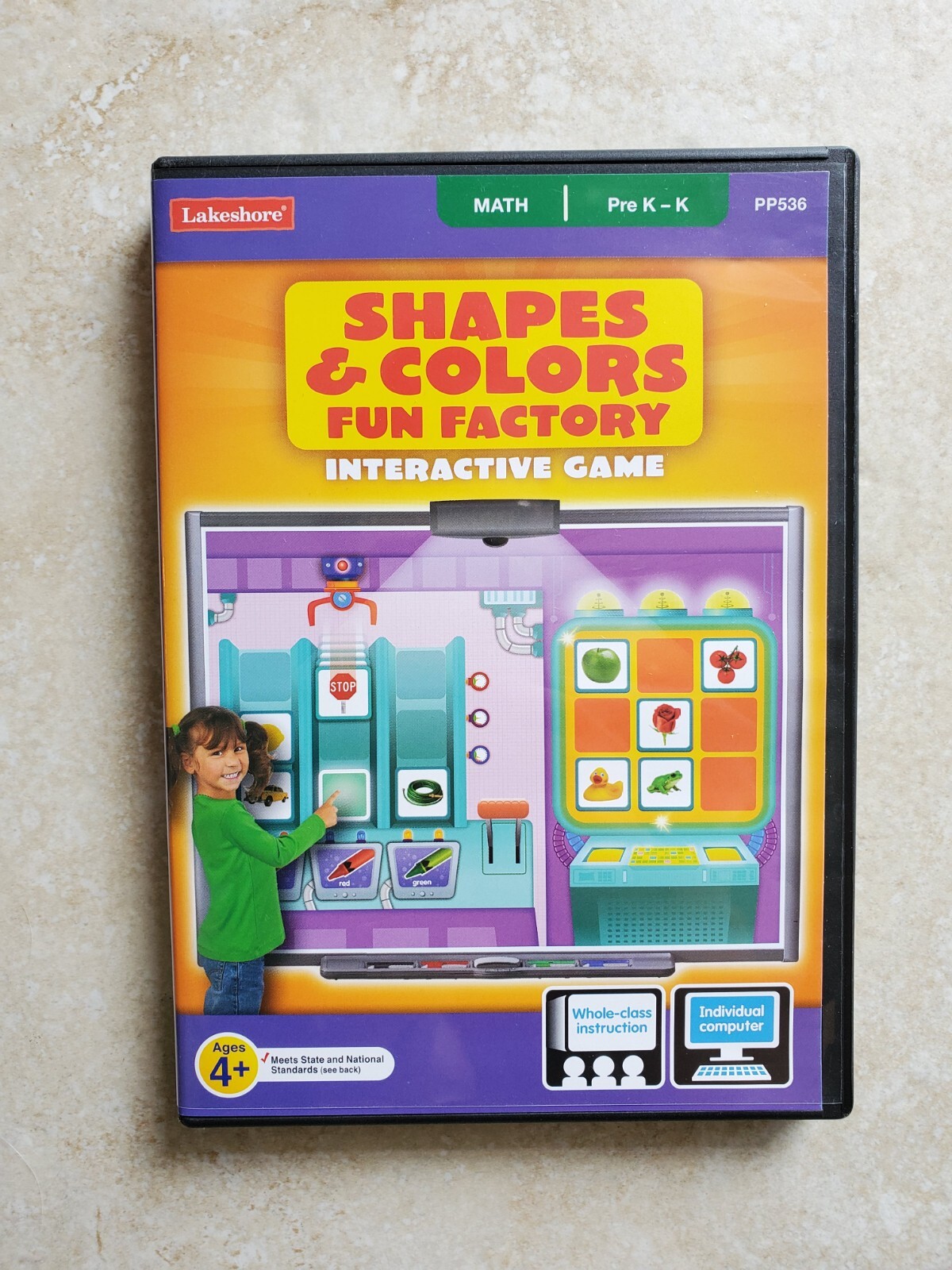 Lakeshore Shapes & Colors Fun Factory Interactive Game Math 4+ Pre K-K