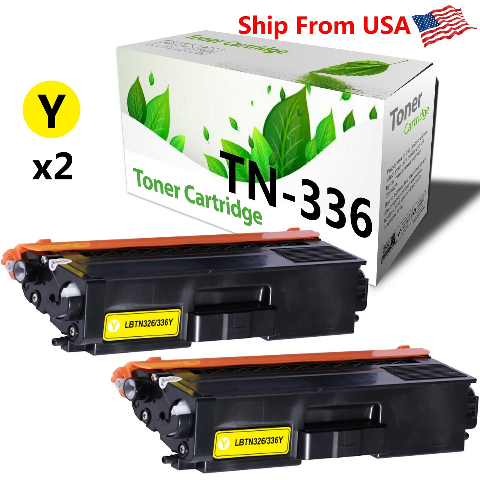 2 PacK TN-336 TN336 Toner Cartridge for Brother HL-L8250CDN HL-8350CDWT Printer