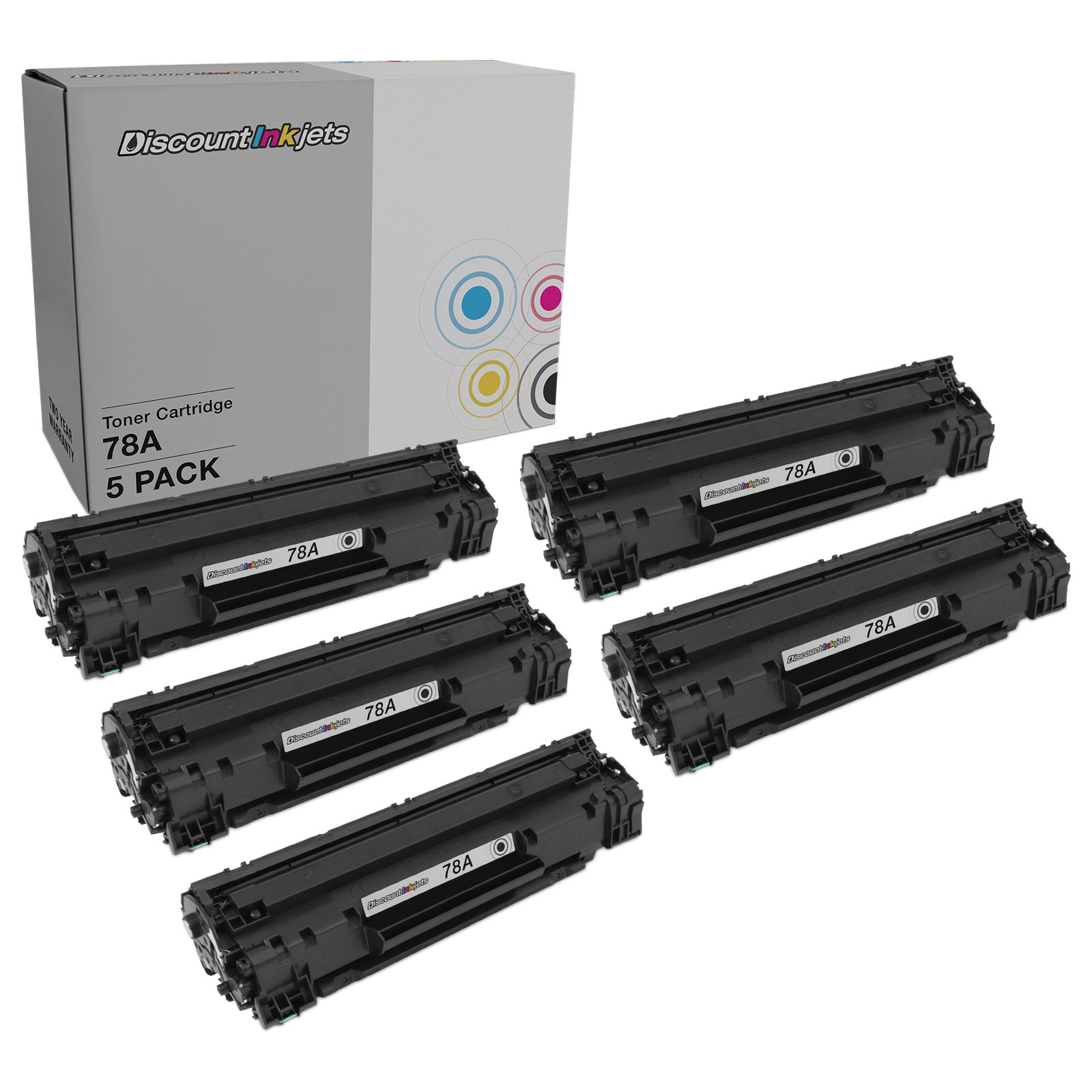 DI Compatible Toner Cartridge Replacements for HP 78A CE278A (Black 5-Pack)