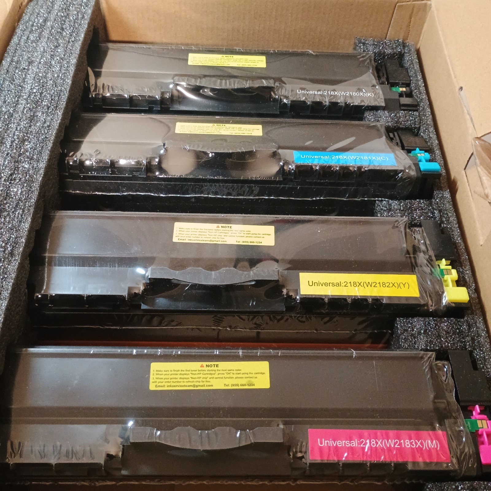 218X W2180X High Yield Toner With Chip Multicolored 4PK For 3301fdw (Flaw)