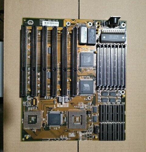 386-DX40 NO DRAM BIOS VIA Chipset SIMM - RARE Motherboard 8 Bit VINTAGE - Dallas