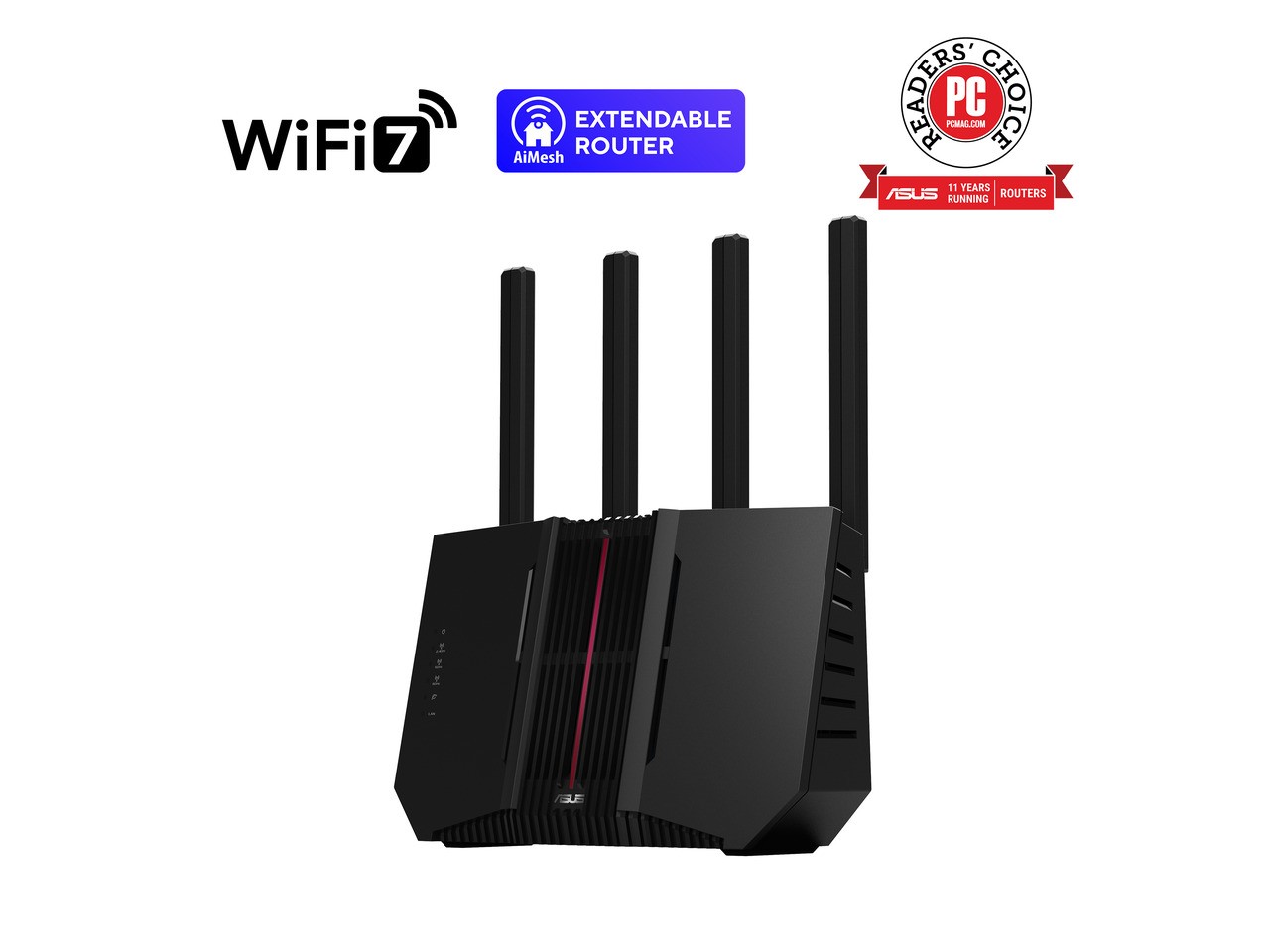 ASUS RT-BE92UTri-band WiFi 7 Router, supports new 320MHz bandwidth & 4096-QAM,
