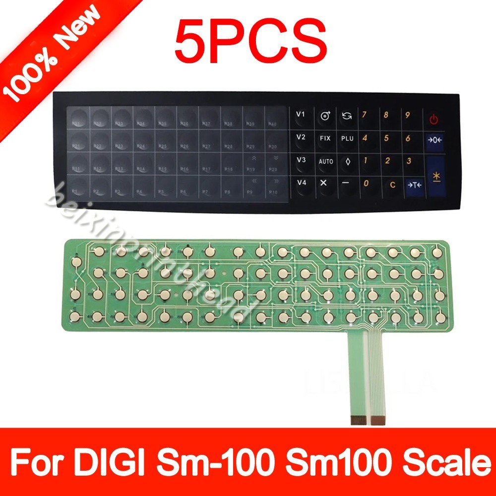 5x Keyboard Film Overlay & Inner Circuit For DIGI Sm-100 Sm100 Electronic Scale