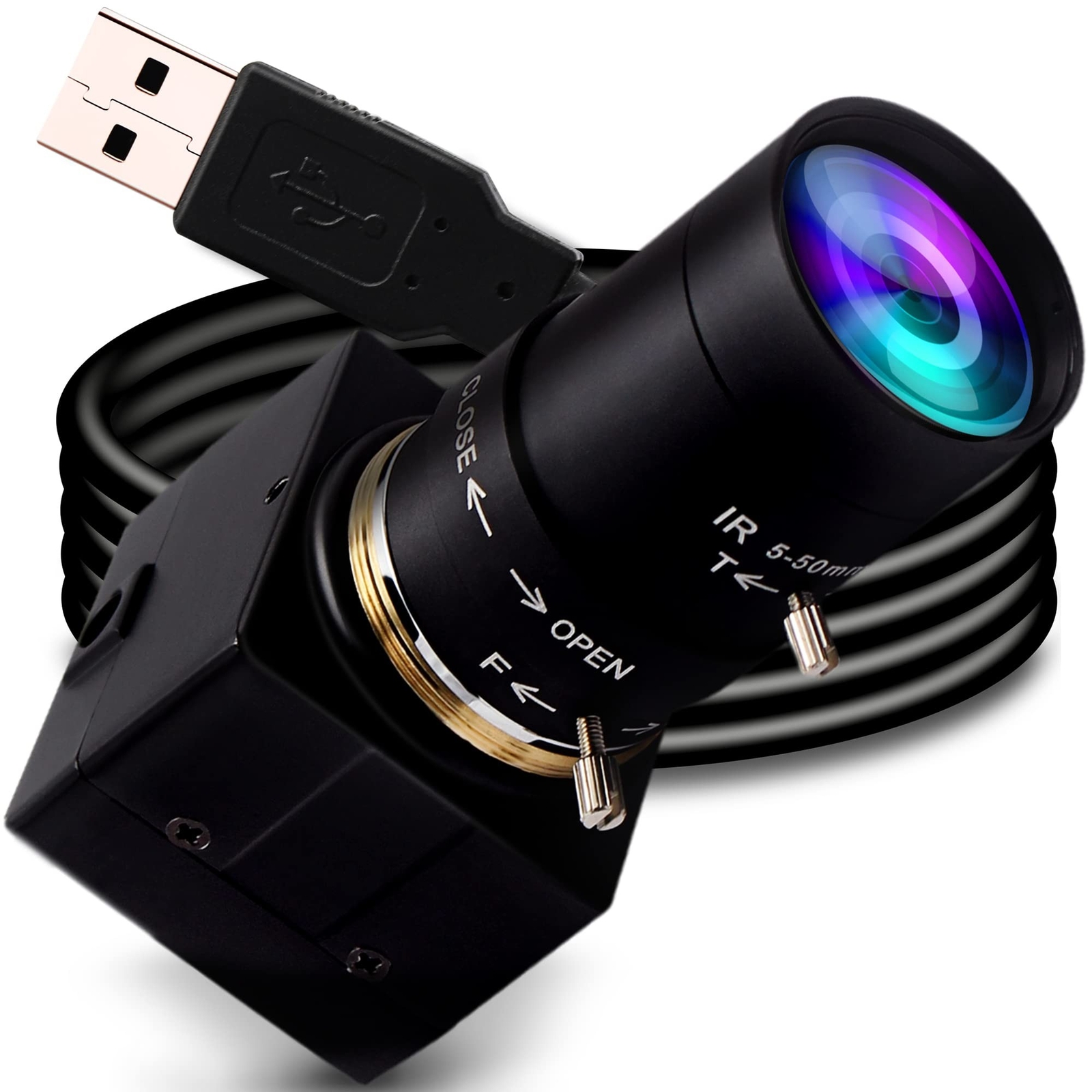 5mp USB Camera with Zoom 5-50mm Lens Webcam Variable Focus PC Camera Mini UVC...