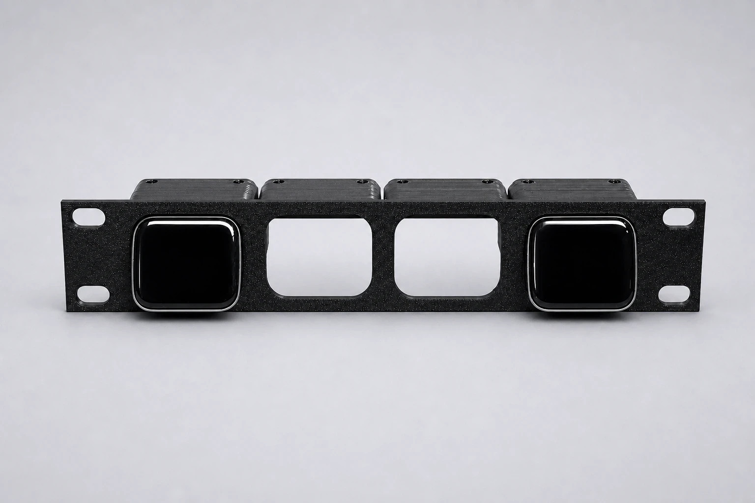 JetKVM Rack Mount for 4 Devices - 10-Inch 1U Black PETG Mount Only
