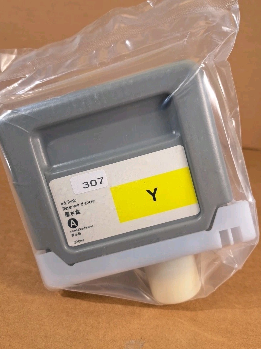 Pfi 307 Y Yellow Ink Tank 330ml Compatible Replacement for Canon Printer