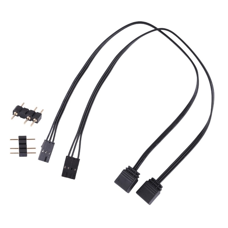 Adapter Cable Easy to Install for RGB to Standard ARGB 4Pin 3Pin Connector Cord