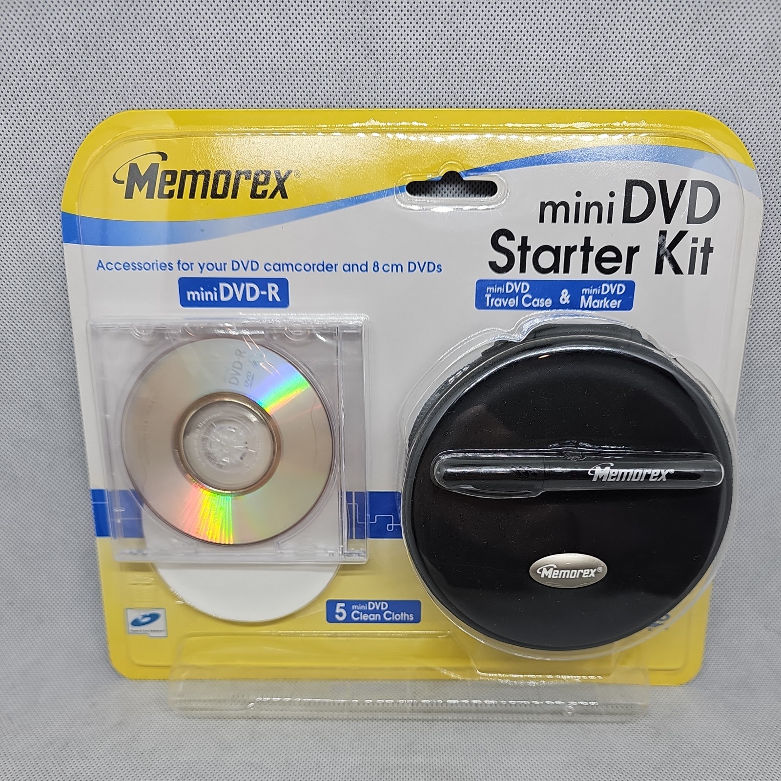 Memorex mini DVD Starter Kit mini DVD-R, Travel Case, Marker, Clean Cloths 2006