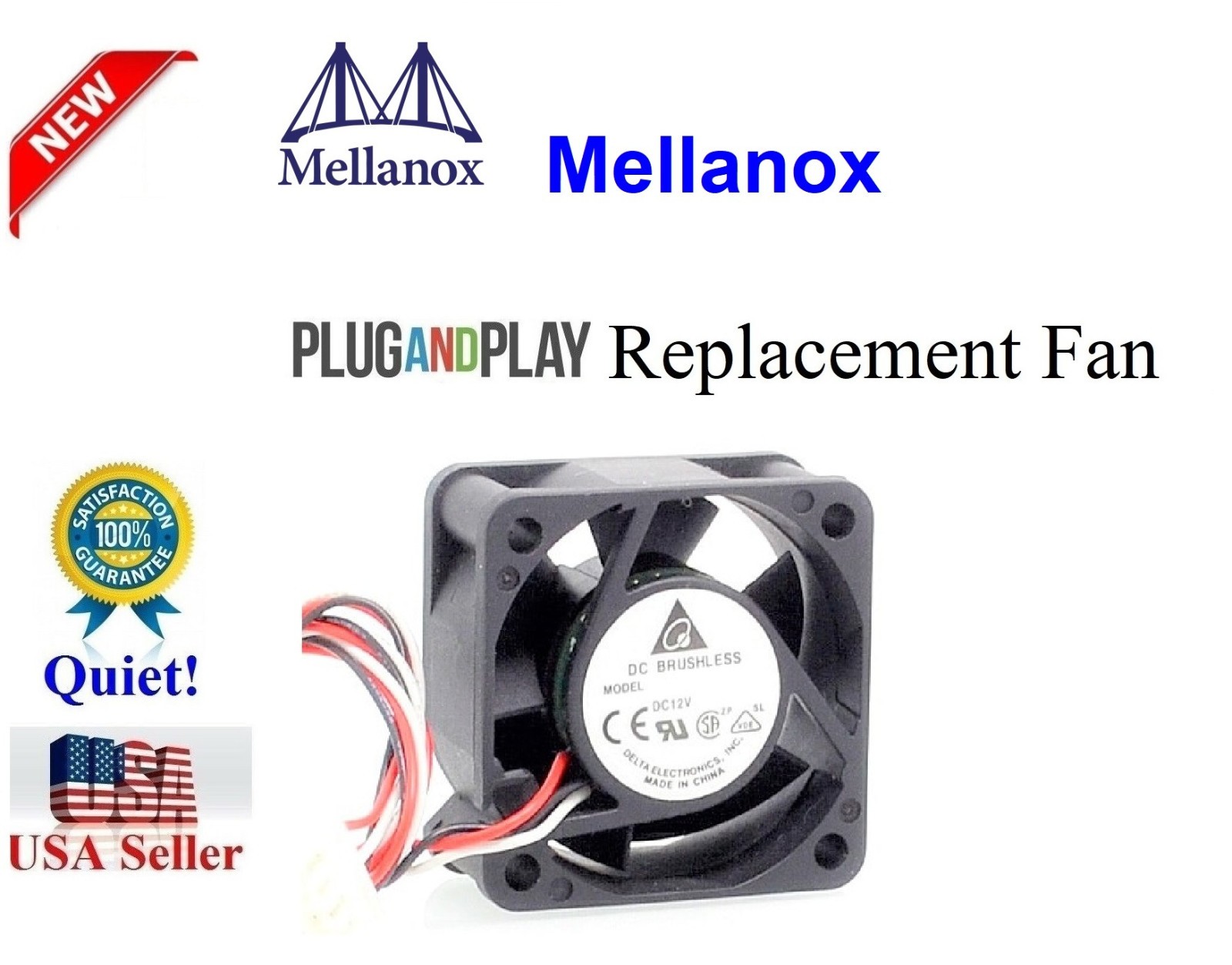 1x Quiet version replacement fan for Mellanox IS5022 IS5024