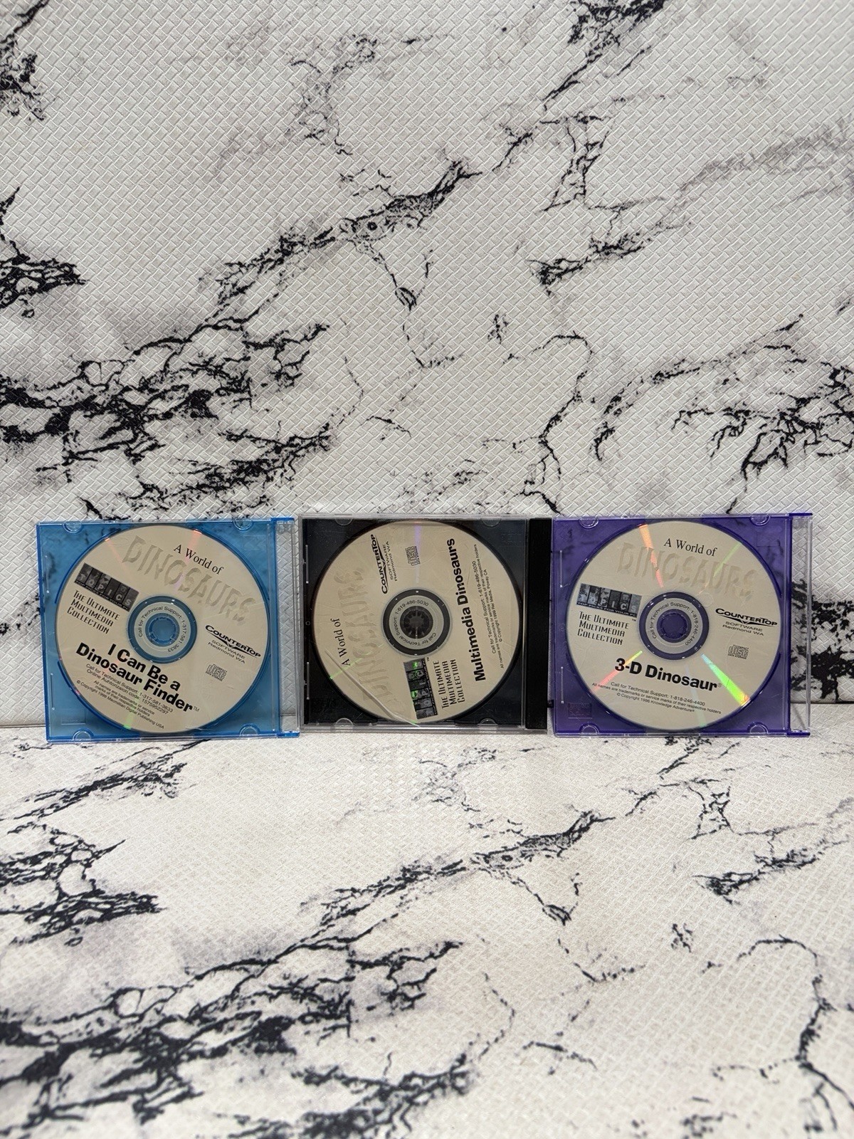 PC CD-Rom Multimedia Dinosaurs from Topics A World of Dinosaurs Lot Of 3 CD’s