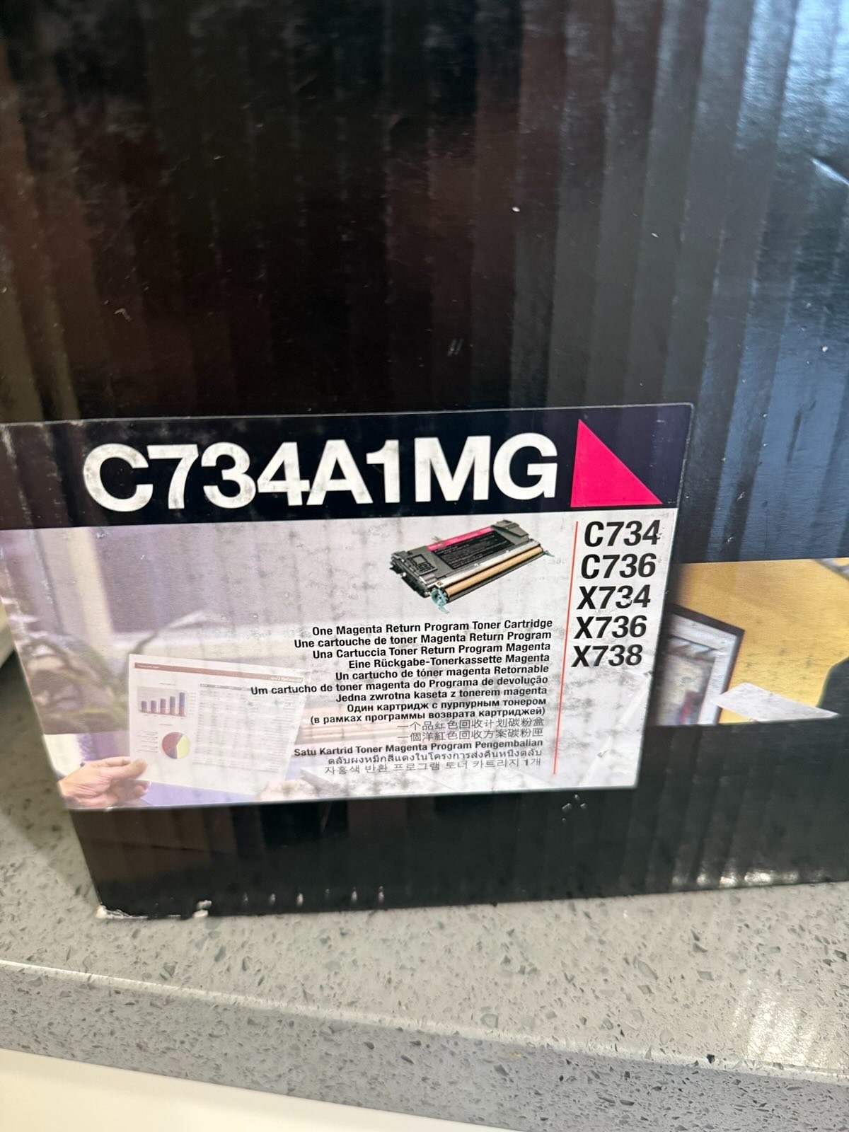 Lexmark C734A1MG Magenta Toner Cartridge 6k Genuine OEM Original