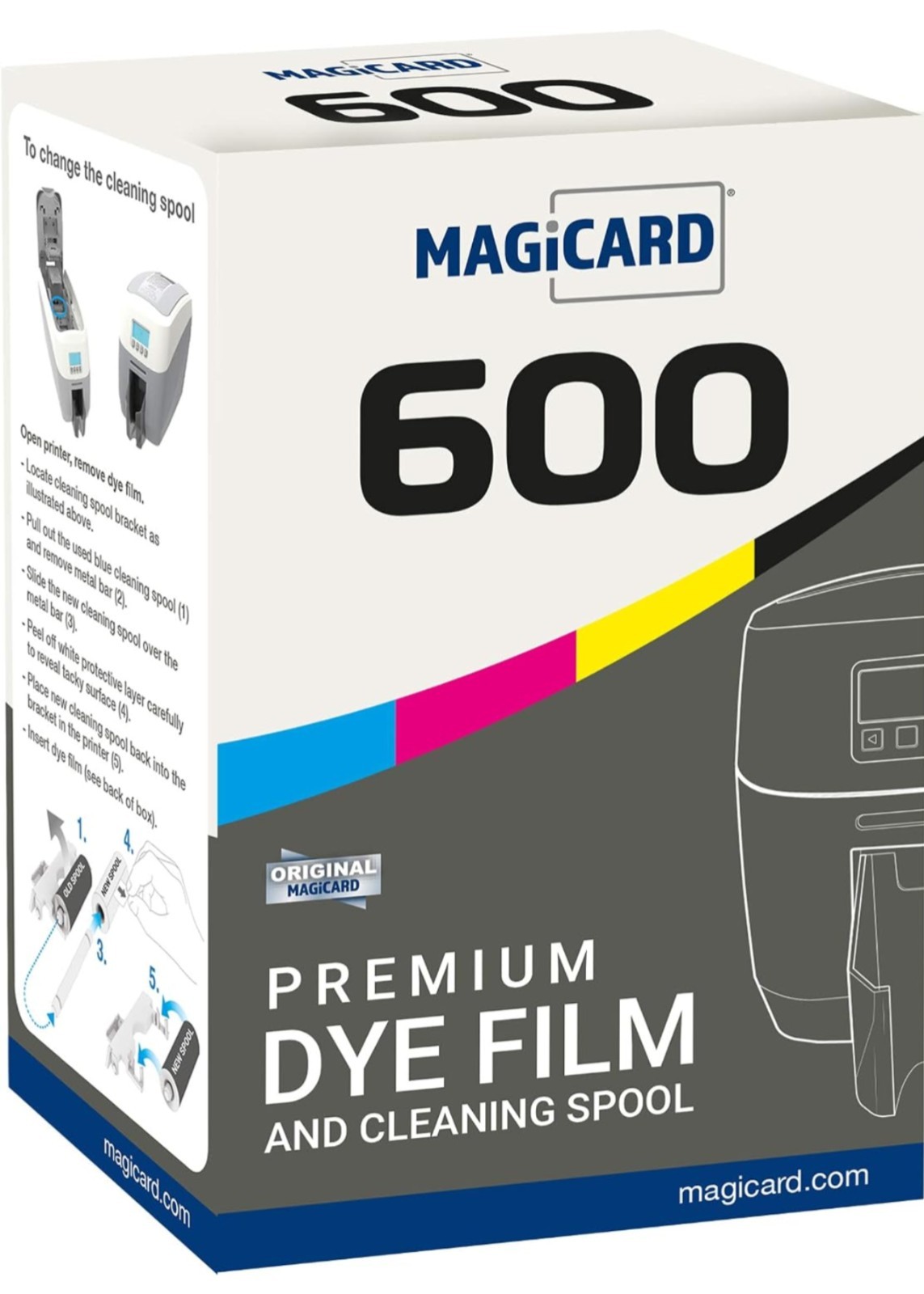 ​Genuine Magicard MB250YMCKOK/2 YMCKOK Color Ribbon Magicard 600 ID Printer 250 