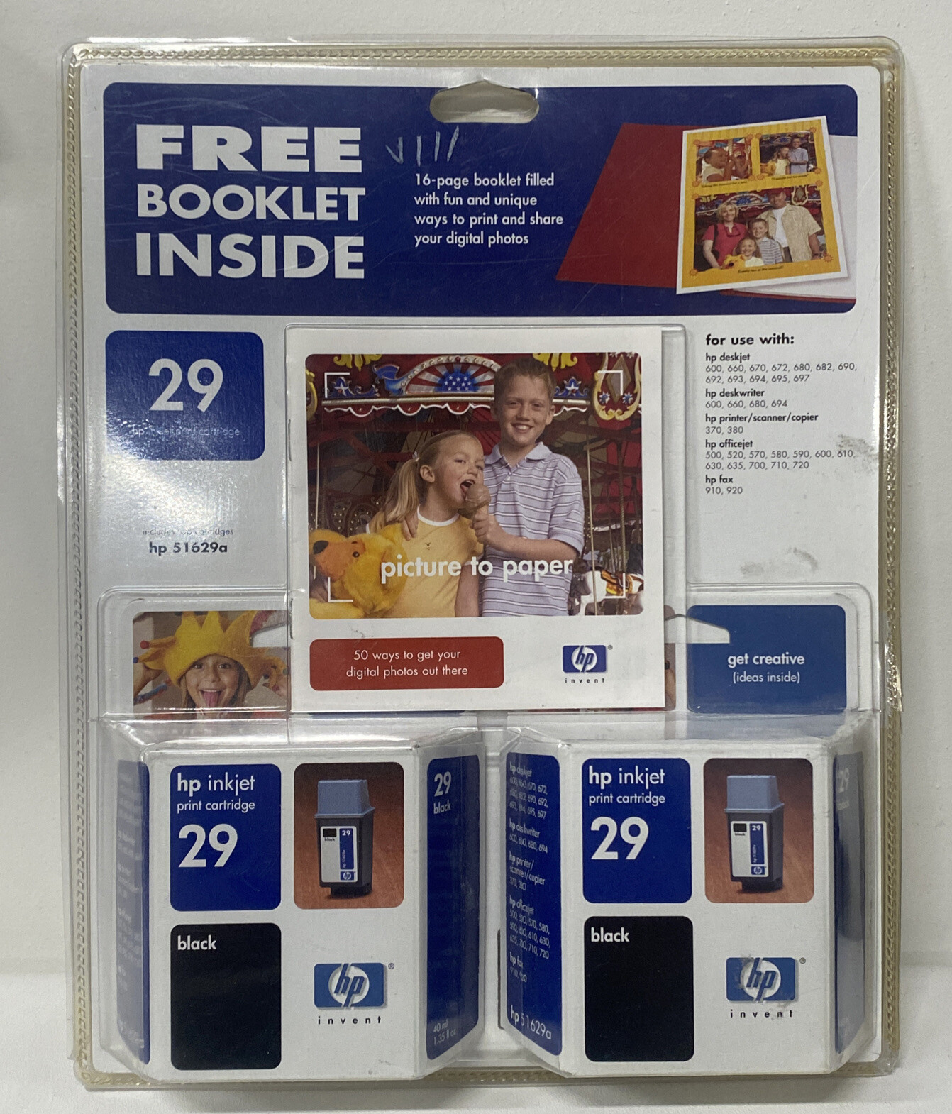 HP 29  Two Pack  FACTORY SEALED NEW  EXP 02/2005