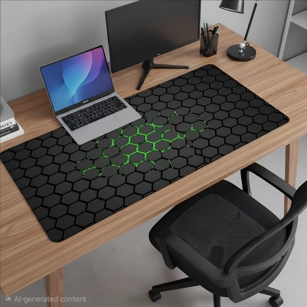 Hexagon XXL Mousepad Large Gaming Keyboard Pad Soft Office Desk Mat
