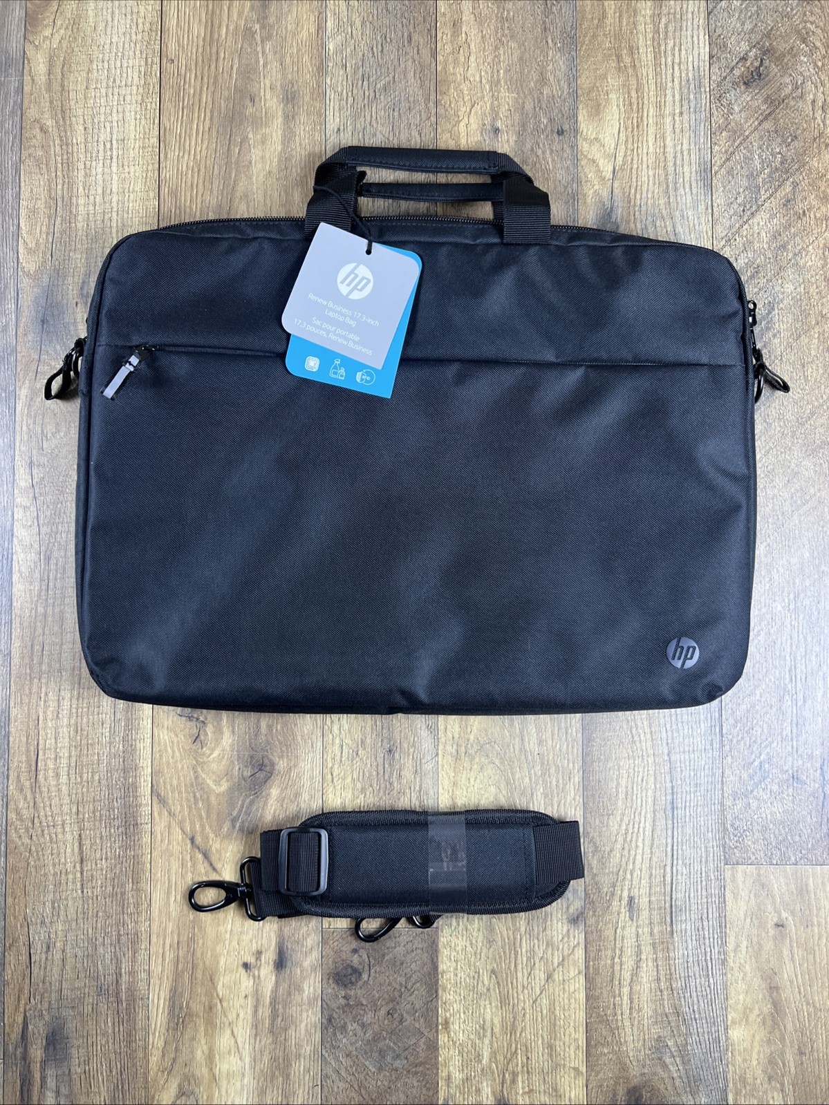 NWT HP 17.3 Laptop Messenger Bag Renew Business Travel Bag Black New Handles