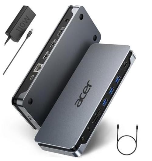 13-in-1 Laptop Docking Station - USB-C 3 Display - HDMI+1 Space Gray