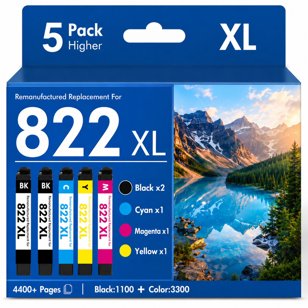 822xl 5PK Replacement Workforce Pro WF-3820 WF-3823 WF-4830 WF-4834