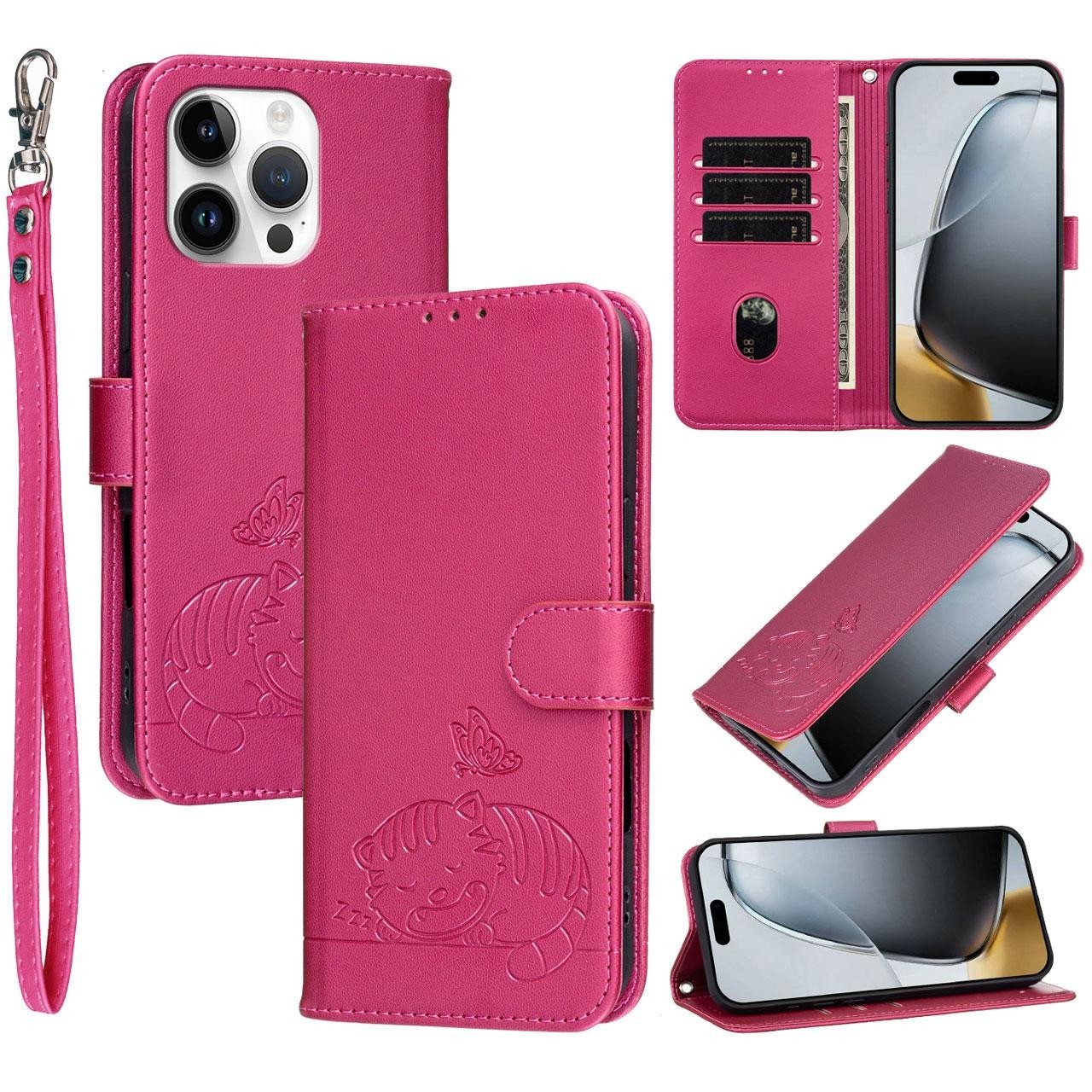 Cat Butterfly Wallet Cover Case for Xiaomi Redmi Note 15 14 12 11 10 13 POCO M8