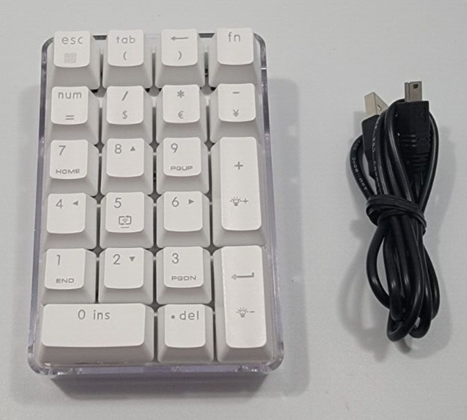 Magicforce Crystal 21-Key Wired Mechanical Numeric Keypad White - Tested