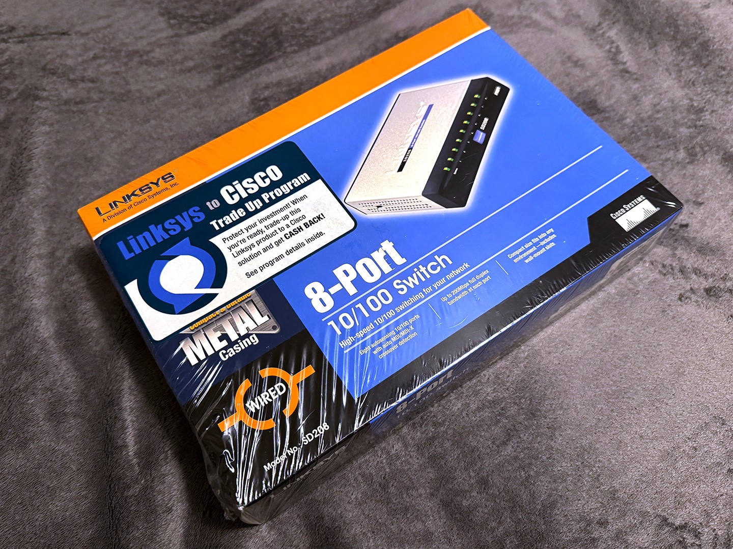Linksys SD208 Cisco System Metal 8-Port 10/100 Network Switch Brand New Sealed