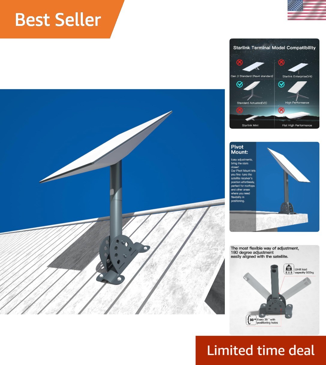 Effortless Installation Starlink Adjustable Mount – Secure Your Satellite