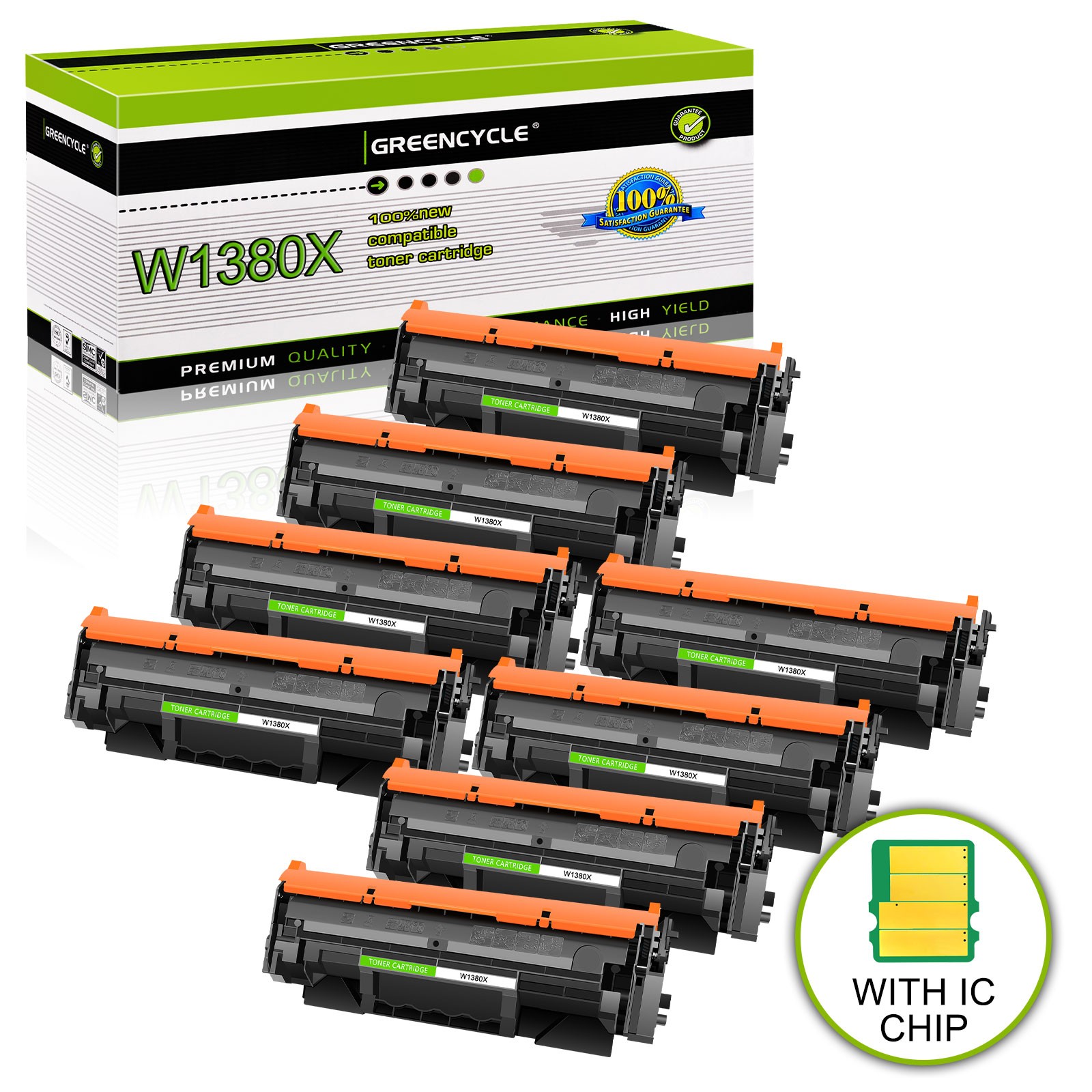 8PK NEW CHIP W1380X Toner Cartridge for 138X HP LaserJet Pro 3001dw MFP 3101fdw