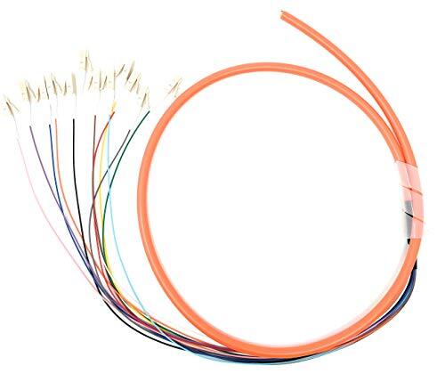 12 Strand OM1 62.5/125 Multimode LC UPC Fiber Pigtail 1M 1 Pack Fiber Optic